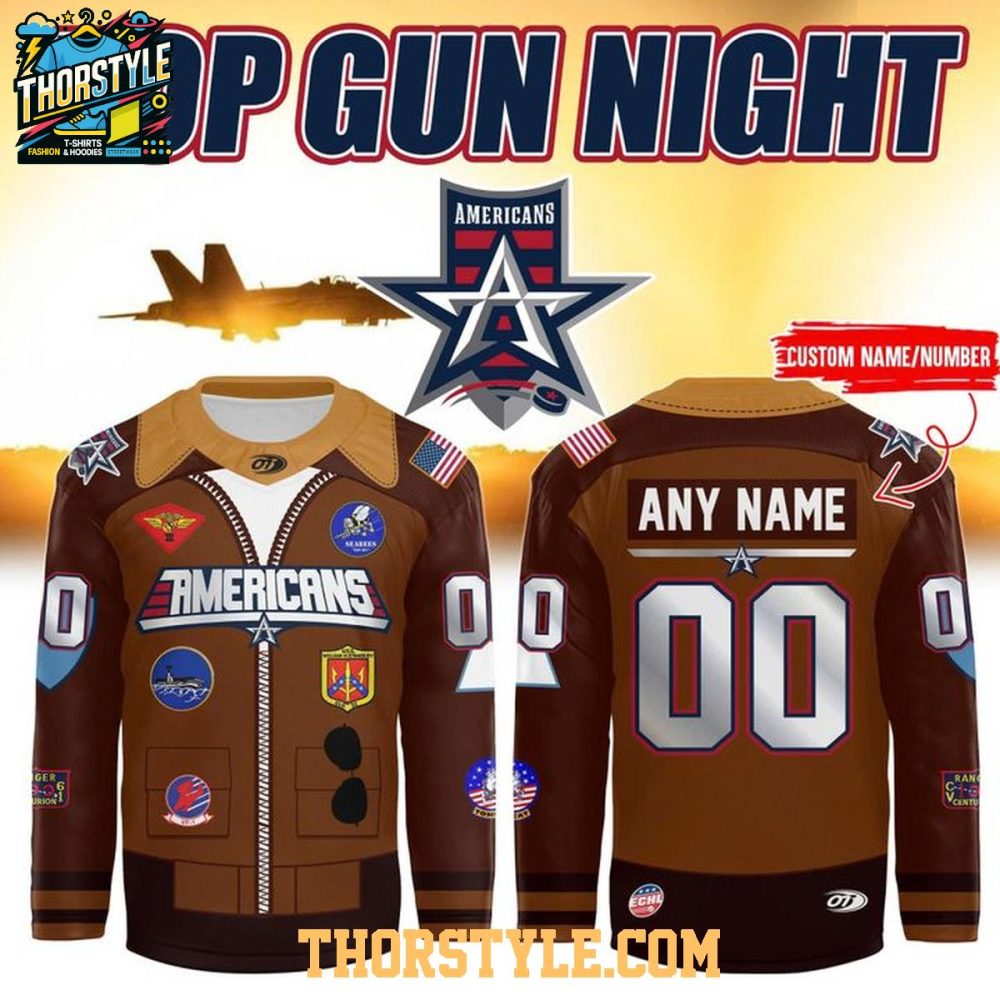 Allen Americans Top Gun Night Usn Night 2026 Personalized Hockey Jersey