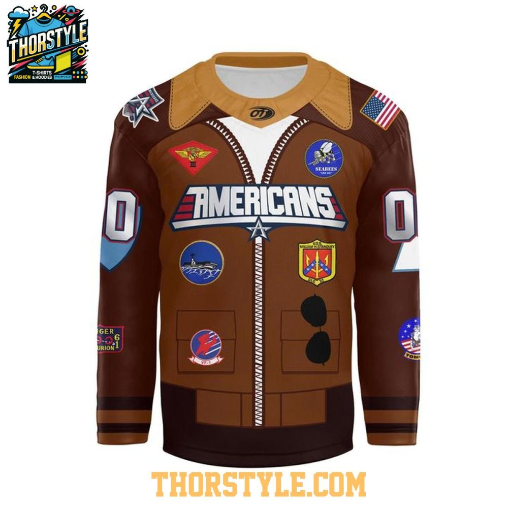 Allen Americans Top Gun Night Usn Night 2026 Personalized Hockey Jersey