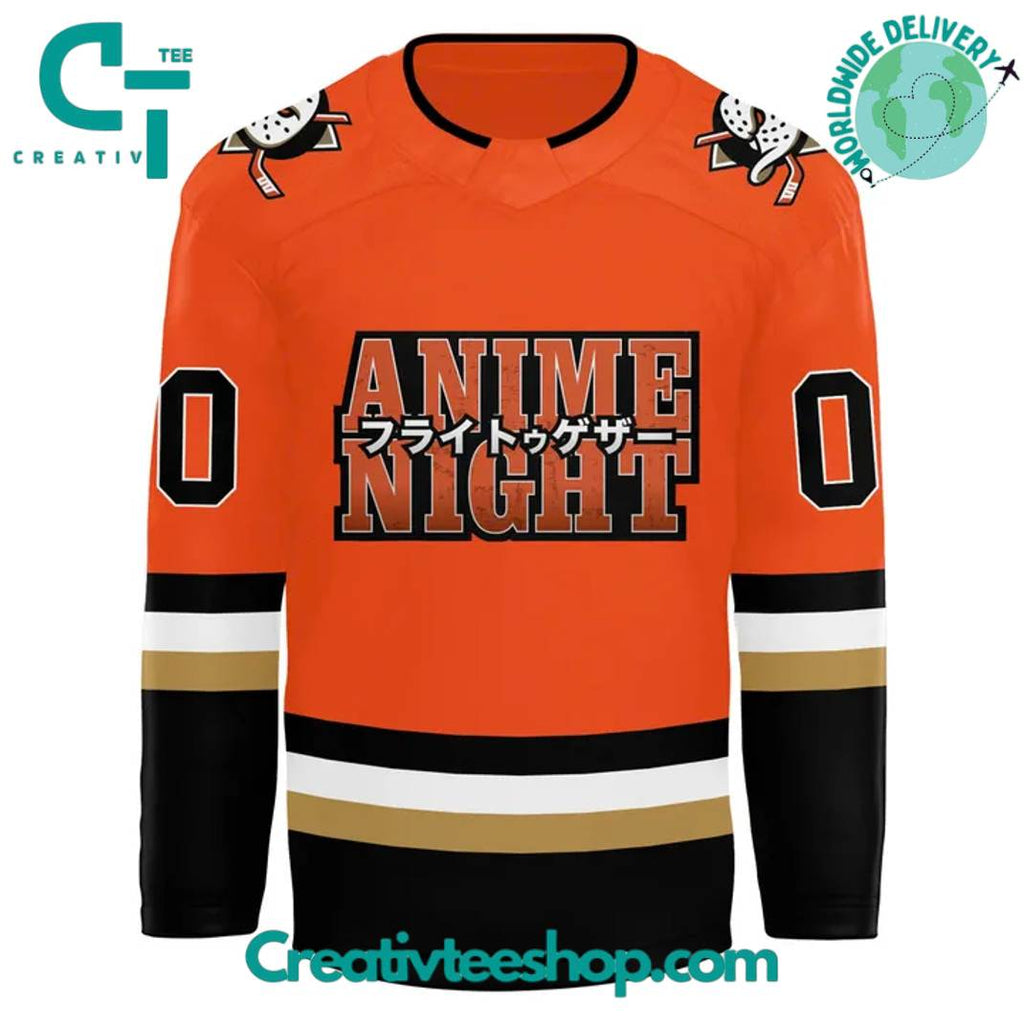 Anaheim Ducks Anime Night 2025 Special Hockey Jersey