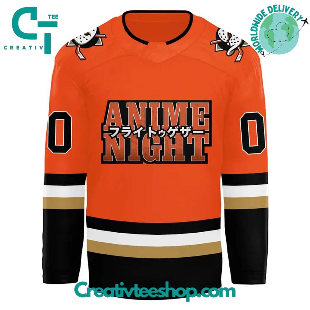 Anaheim Ducks Anime Night 2025 Special Hockey Jersey