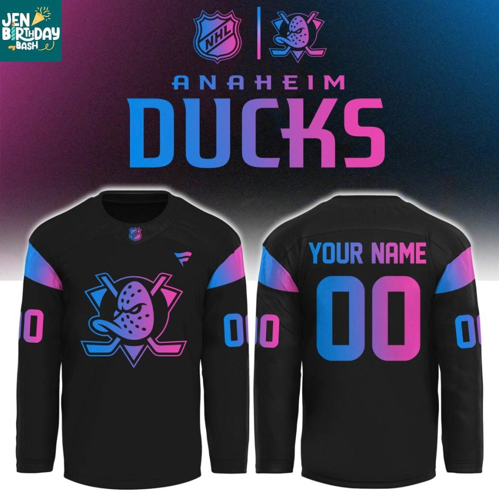 Anaheim Ducks Cyberpunk 2026 Game Night Personalized Hockey Jersey