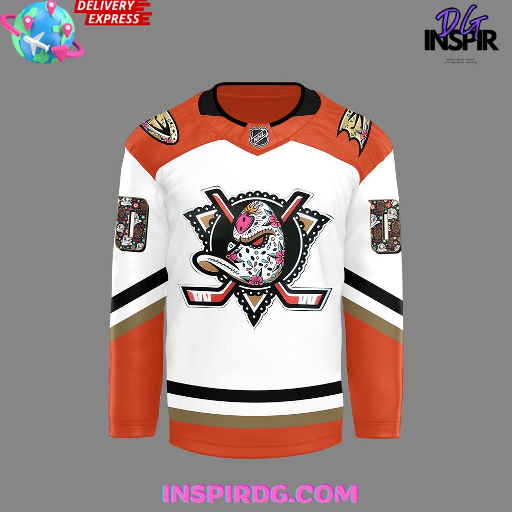 Anaheim Ducks Dia De Los Muertos 2024 Hockey Jersey