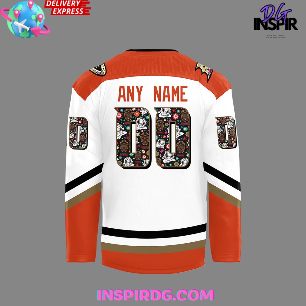 Anaheim Ducks Dia De Los Muertos 2024 Hockey Jersey
