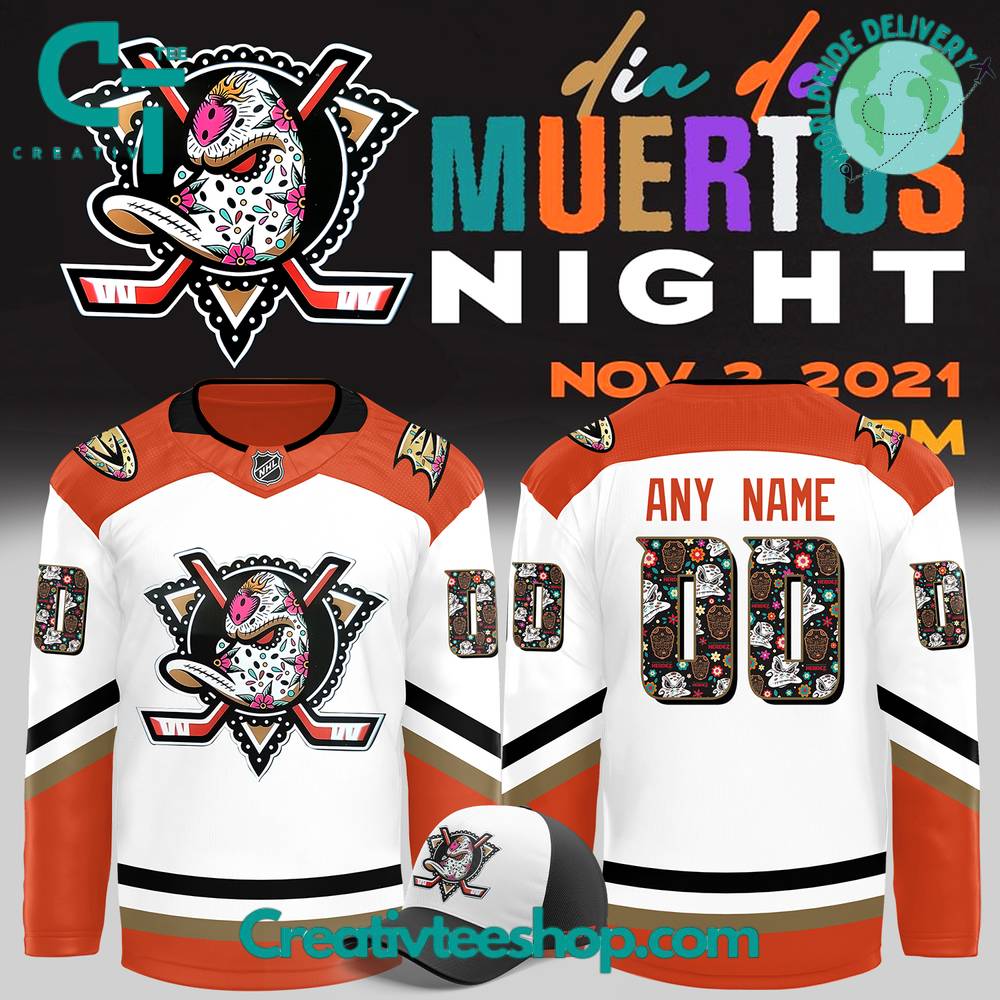 Anaheim Ducks Dia De Los Muertos Hockey Jersey