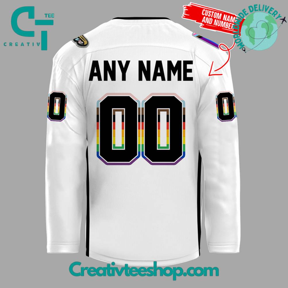 Anaheim Ducks Happy Pride Month 2025 Personalized Hockey Jersey