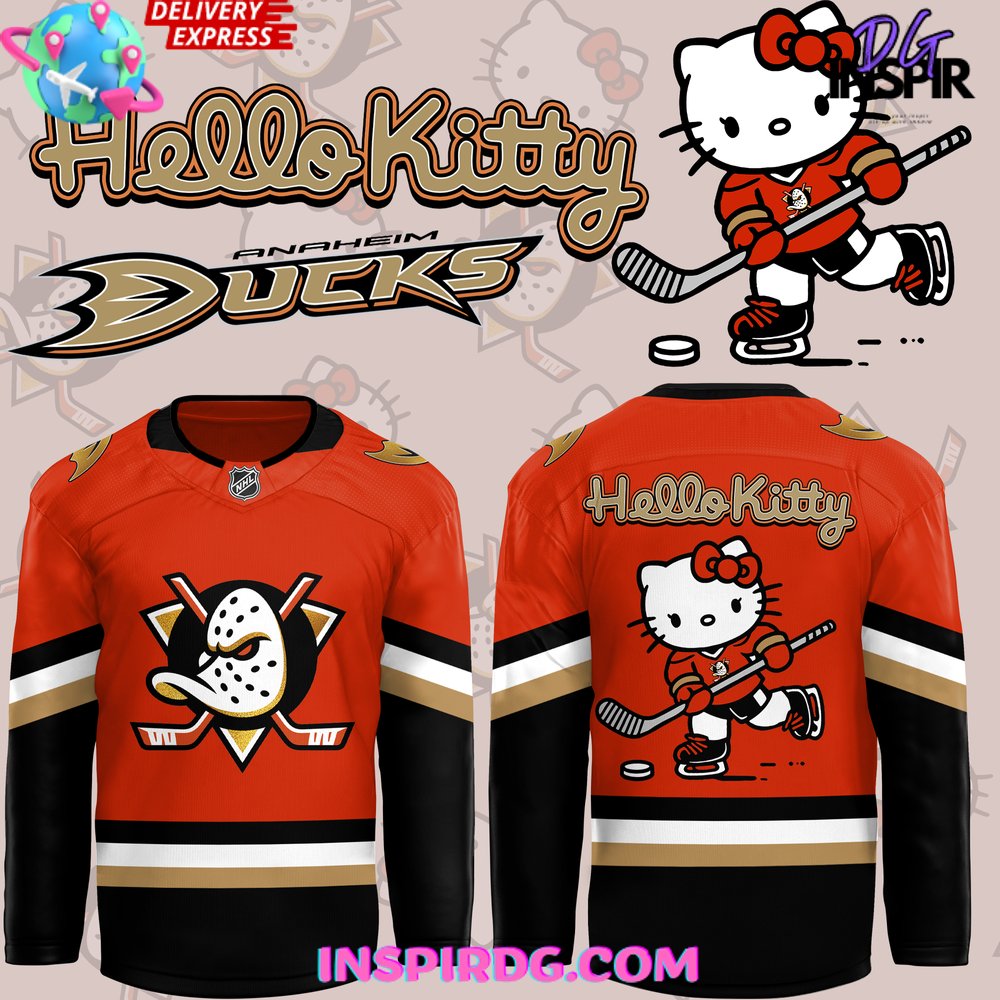 Anaheim Ducks Hello Kitty Limited Edition Hockey Jersey