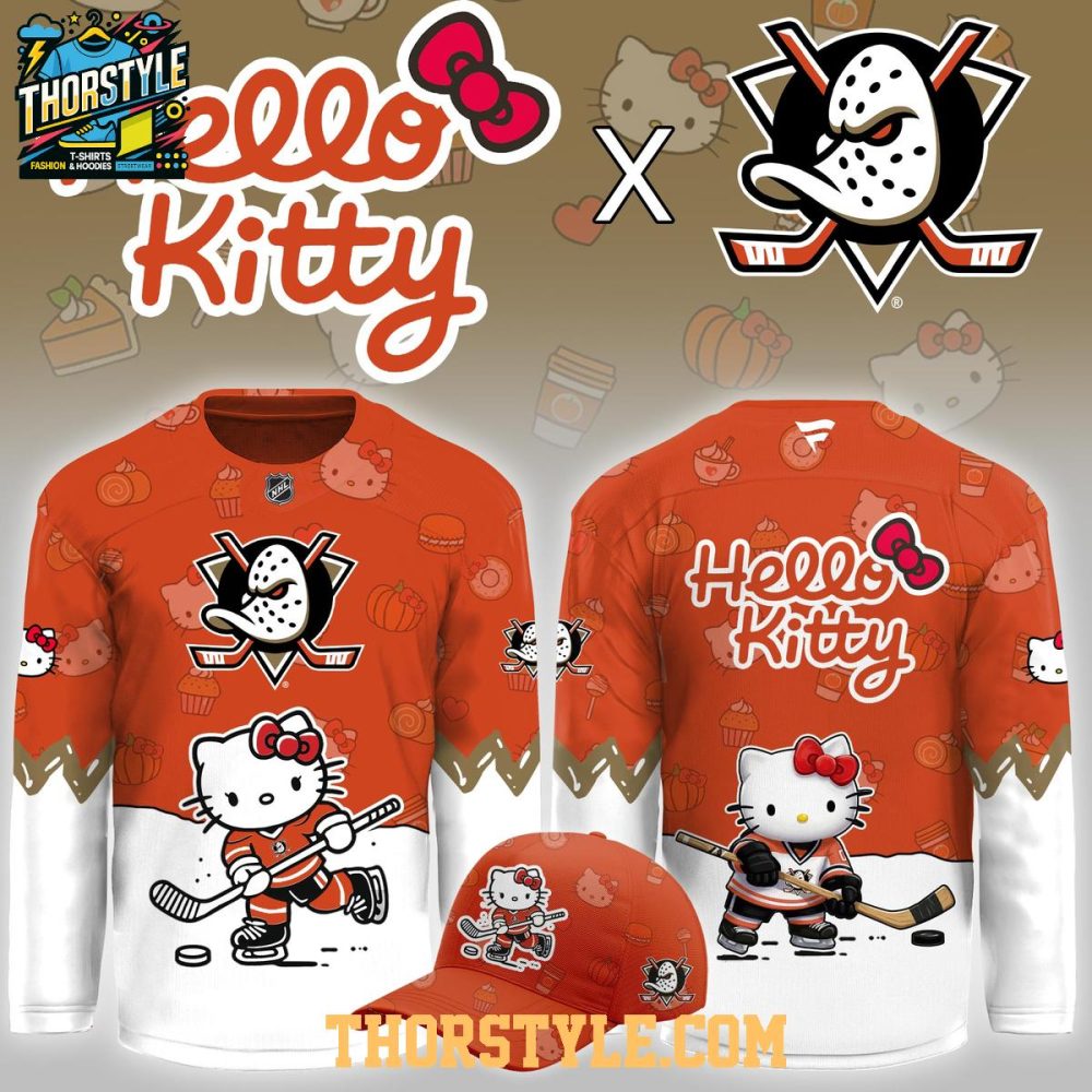 Anaheim Ducks Hello Kitty Night 2025 Nhl Personalized Hockey Jersey