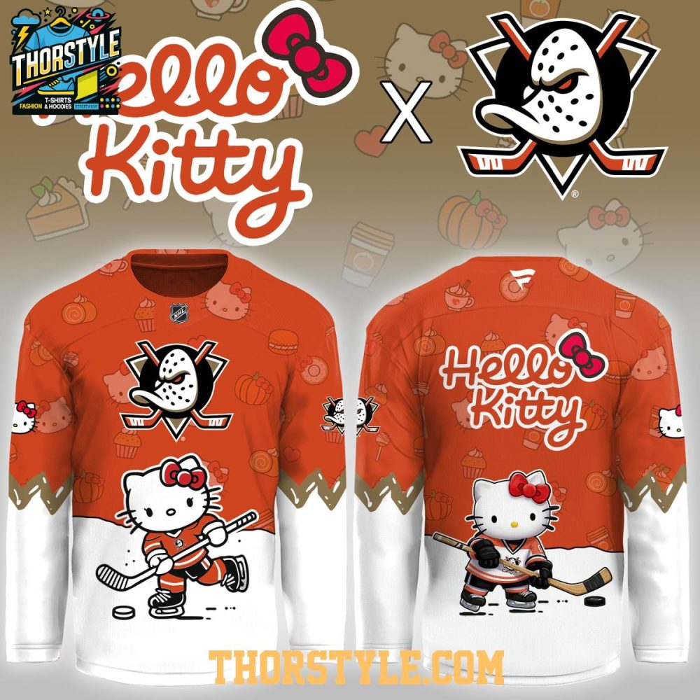 Anaheim Ducks Hello Kitty Night 2025 Nhl Personalized Hockey Jersey