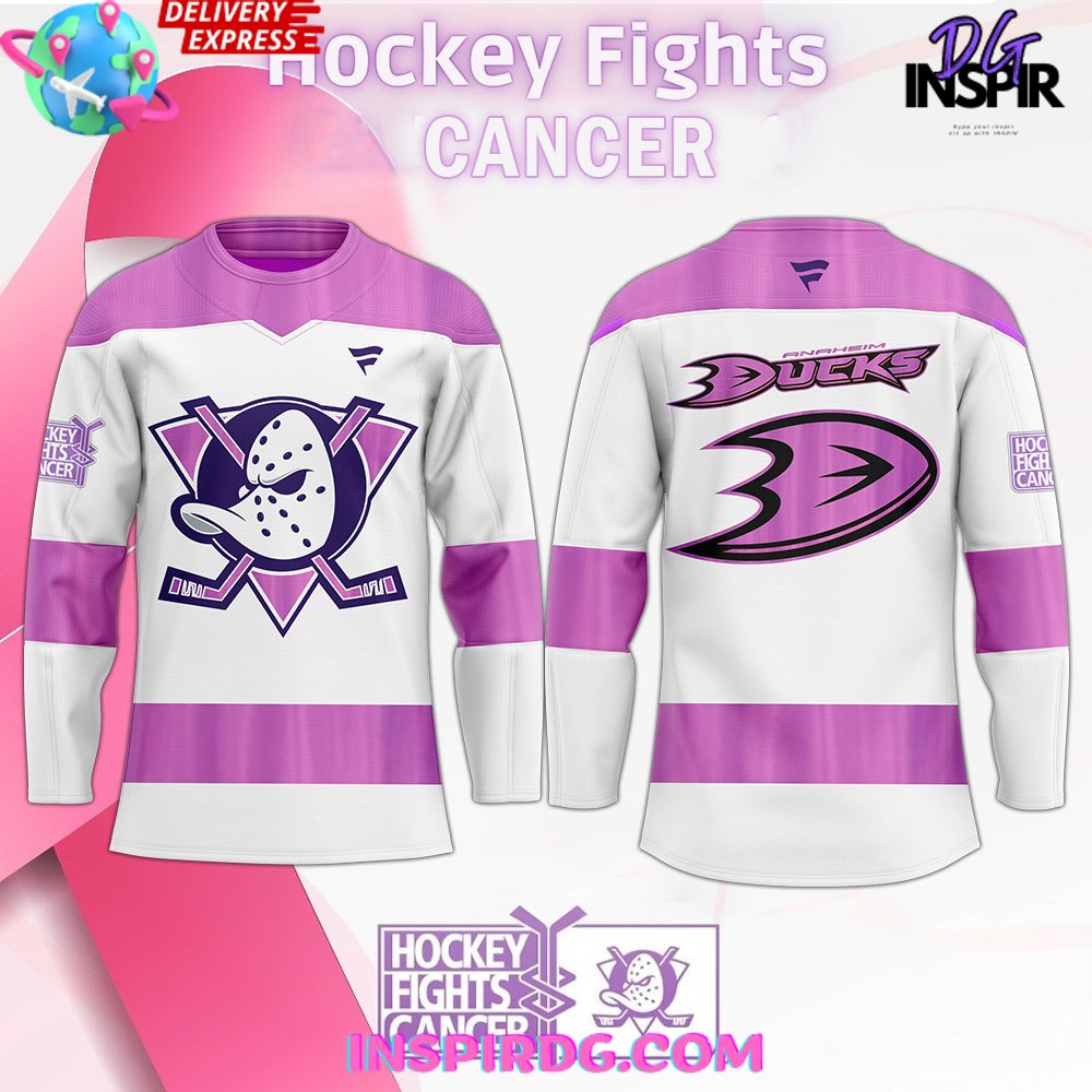Anaheim Ducks Hockey Fights Cancer Special Hockey Jersey