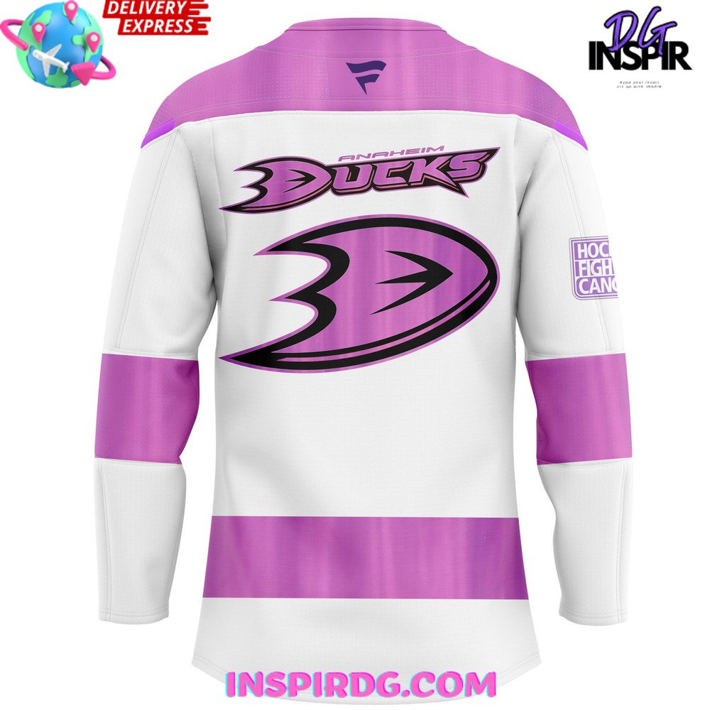 Anaheim Ducks Hockey Fights Cancer Special Hockey Jersey