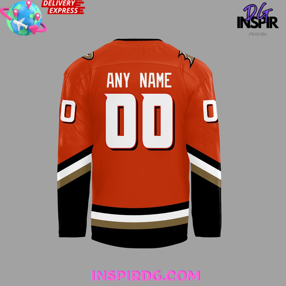 Anaheim Ducks Home Breakaway 2024 Orange Hockey Jersey