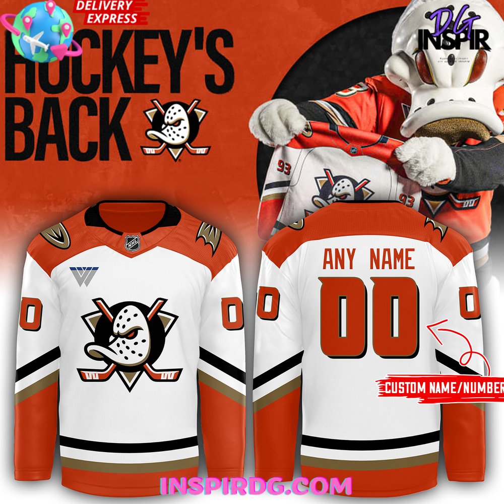 Anaheim Ducks Home Breakaway 2024 White Hockey Jersey