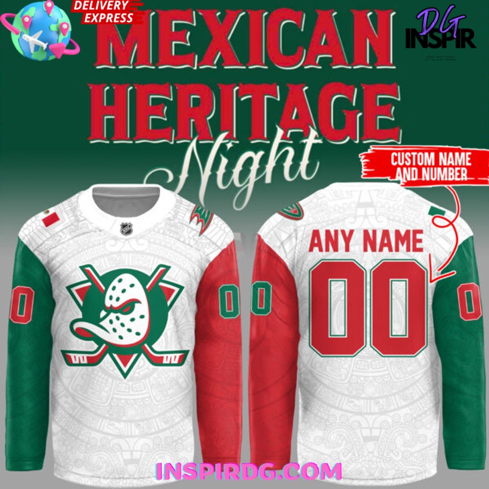Anaheim Ducks Mexican Heritage Night 2025 Hockey Jersey
