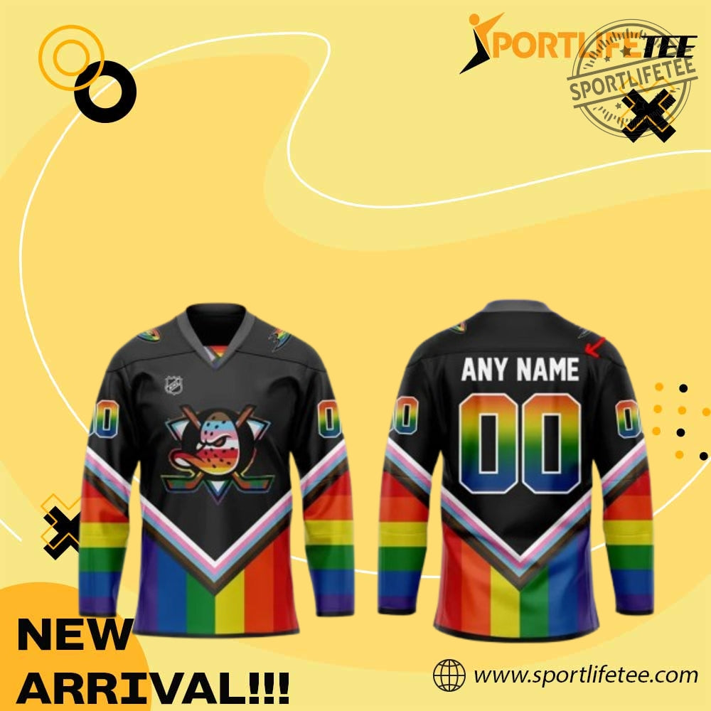 Anaheim Ducks Pride Night New Special Hockey Jersey