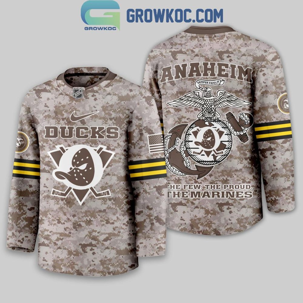 Anaheim Ducks Us Marine Corps Hockey Jersey