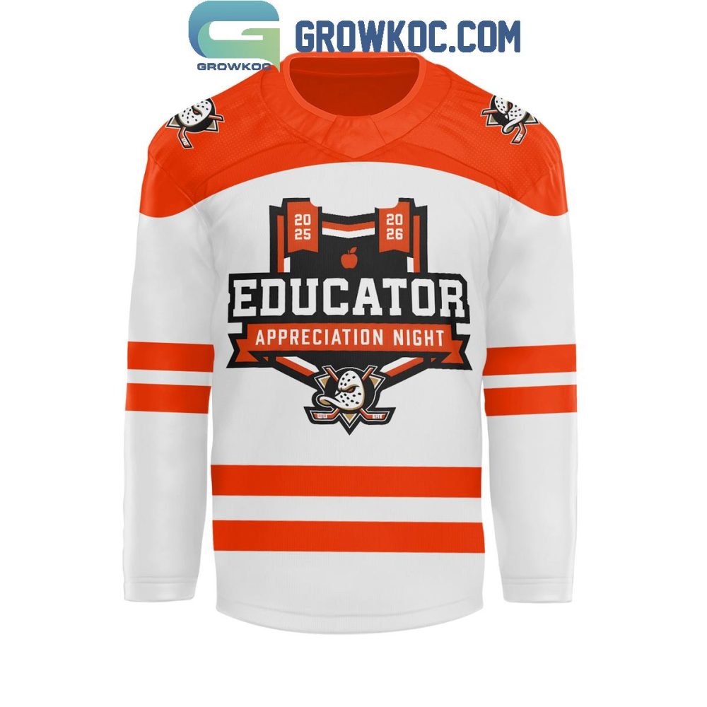 Anaheim Ducks X Educator Appreciation Night 2026 Hockey Jersey