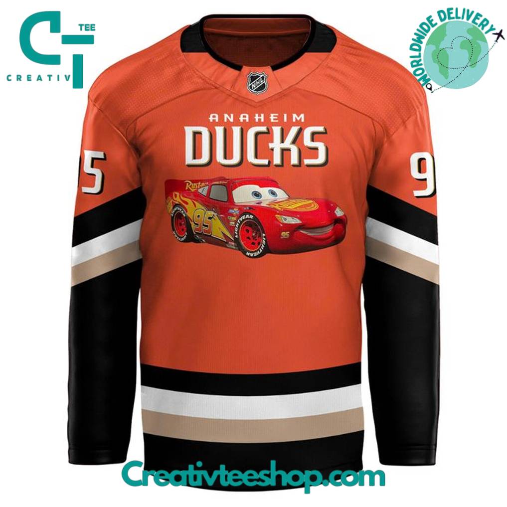 Anaheim Ducks X Lightning Mcqueen Special Edition Hockey Jersey