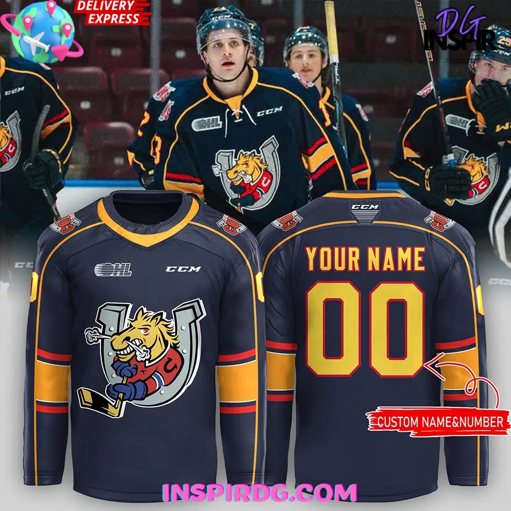 Barrie Colts New Uniform 2024-25 Black Hockey Jersey