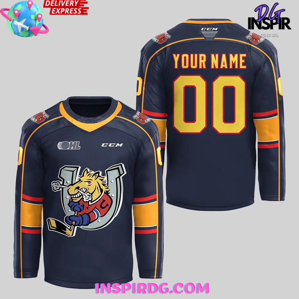 Barrie Colts New Uniform 2024-25 Black Hockey Jersey