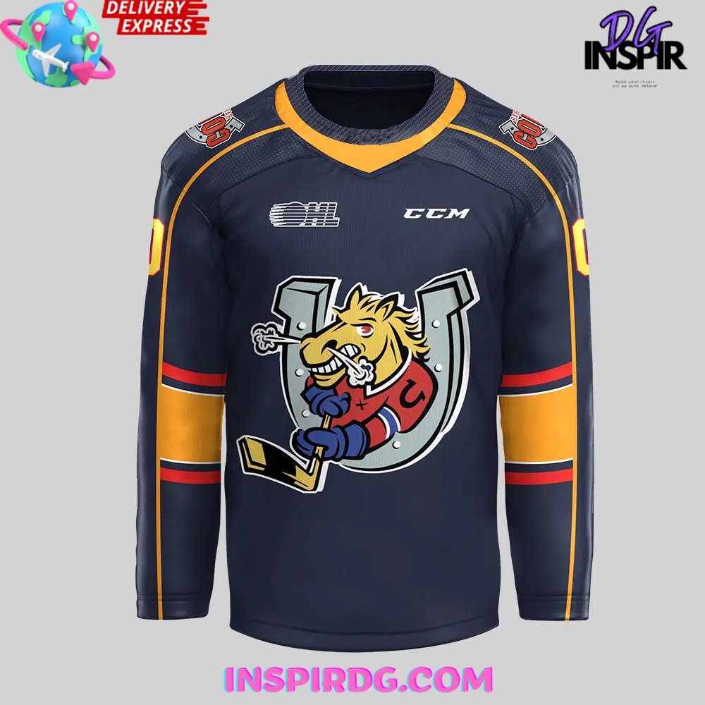 Barrie Colts New Uniform 2024-25 Black Hockey Jersey