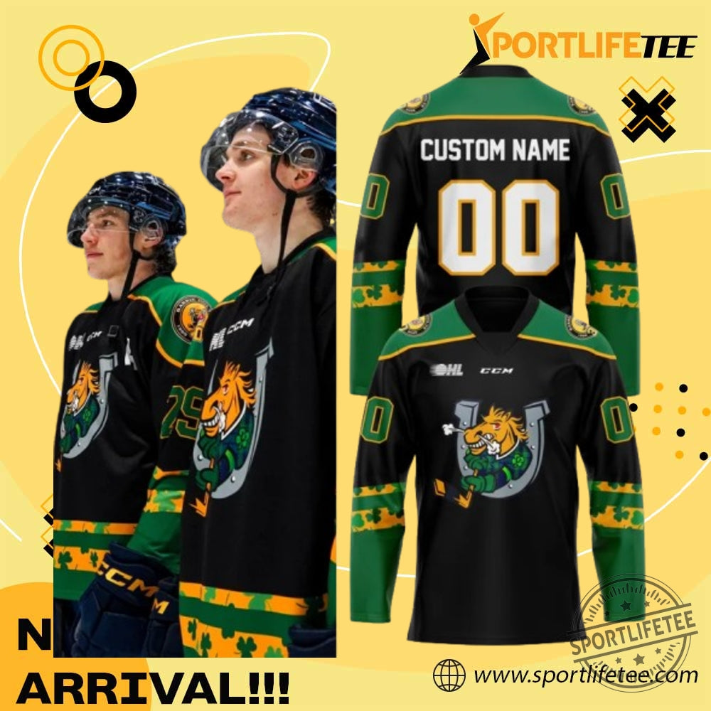 Barrie Colts St. Patricks Day 2025 Special Hockey Jersey