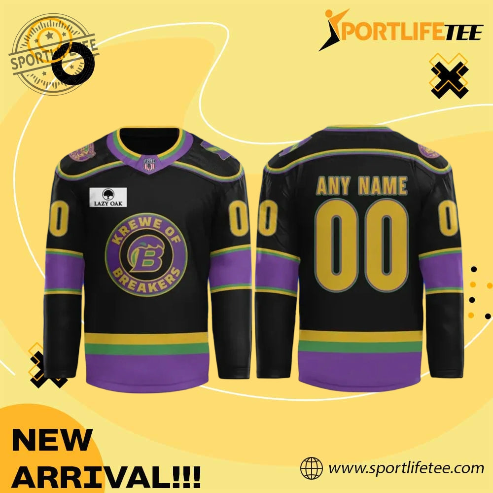 Biloxi Breakers Mardi Gras Jersey Edition Custom 2026 Hockey Jersey