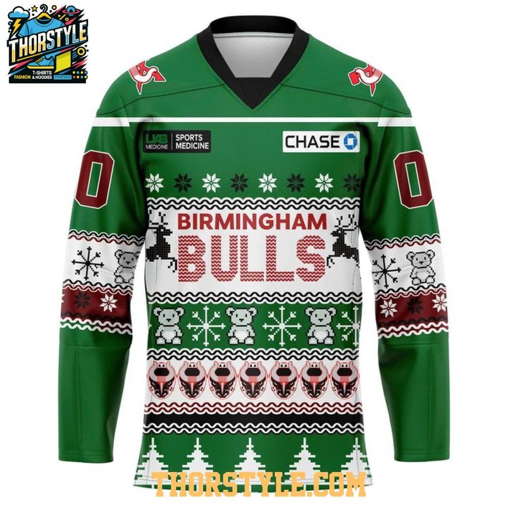 Birmingham Bulls 2025 Christmas Night 2025 Personalized Hockey Jersey
