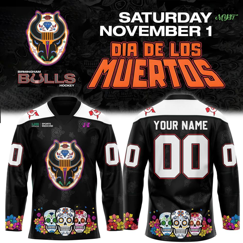 Birmingham Bulls Día De Los Muertos 2025 Hockey Jersey