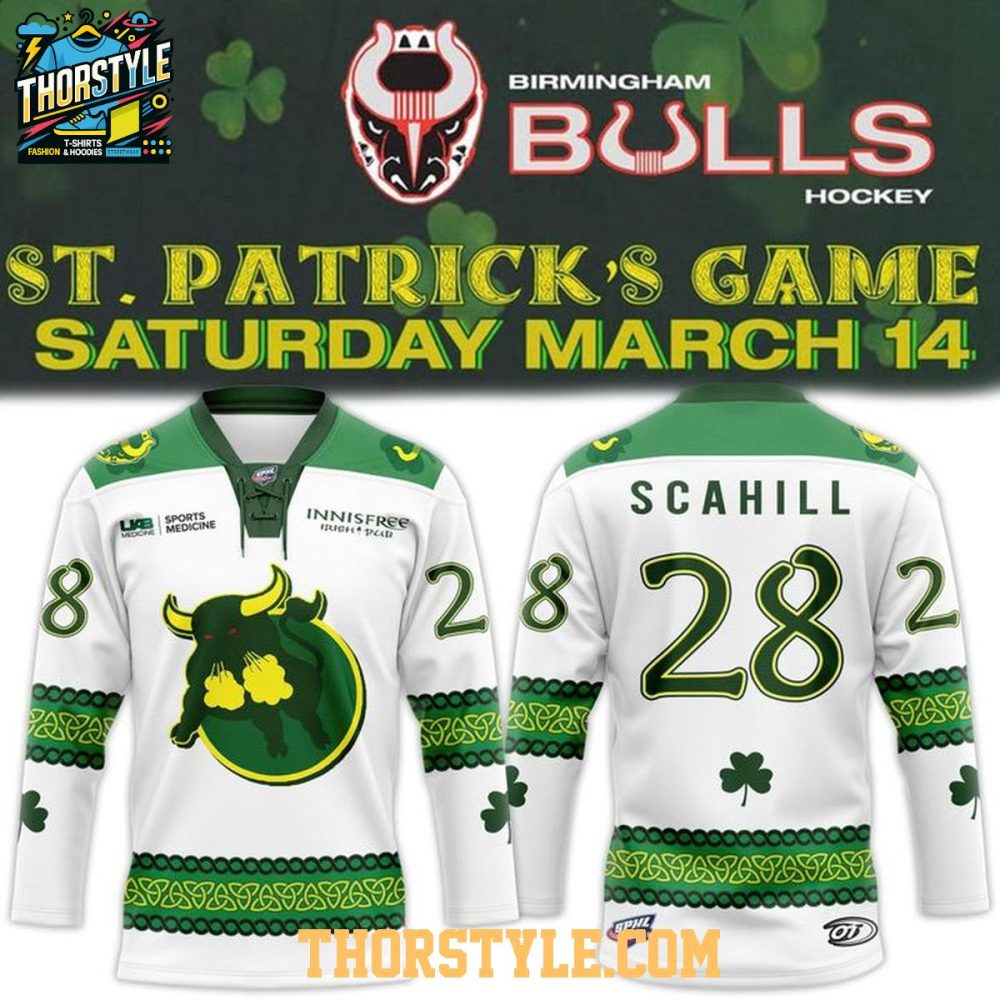 Birmingham Bulls X St. Patrick'S Day 2026 Personalized Hockey Jersey