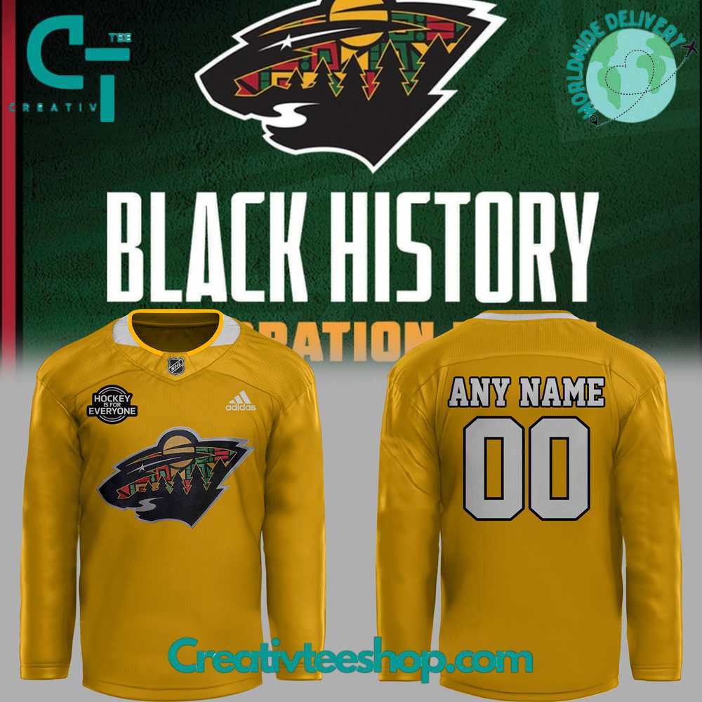 Black History Minnesota Wild Hockey Team Hockey Jersey