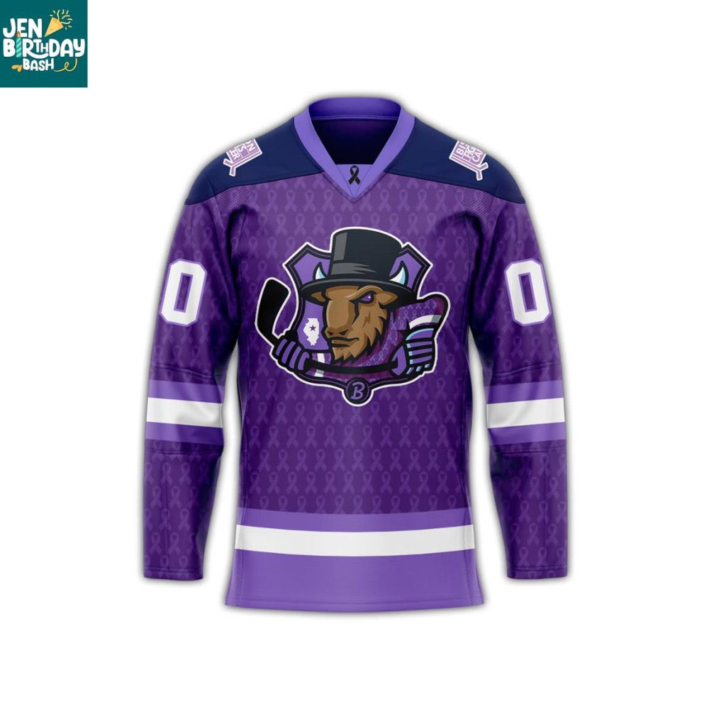 Bloomington Bison Fights Cancer 2025-2026 Personalized Hockey Jersey