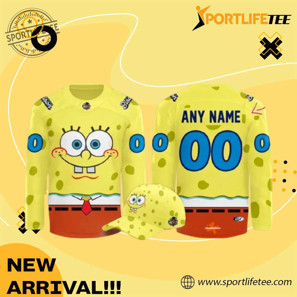 Bloomington Bison X Spongebob 2025 Hockey Jersey 2025