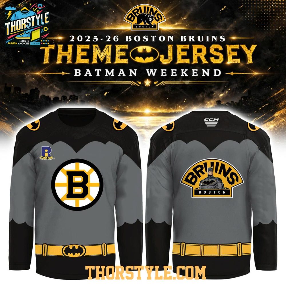 Boston Bruins Batman Night 2026 Personalized Hockey Jersey