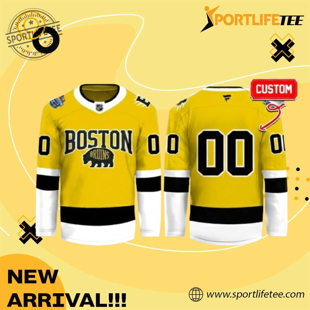 Boston Bruins Fanatics Gold 2026 Nhl Stadium Series 2026 Hockey Jersey