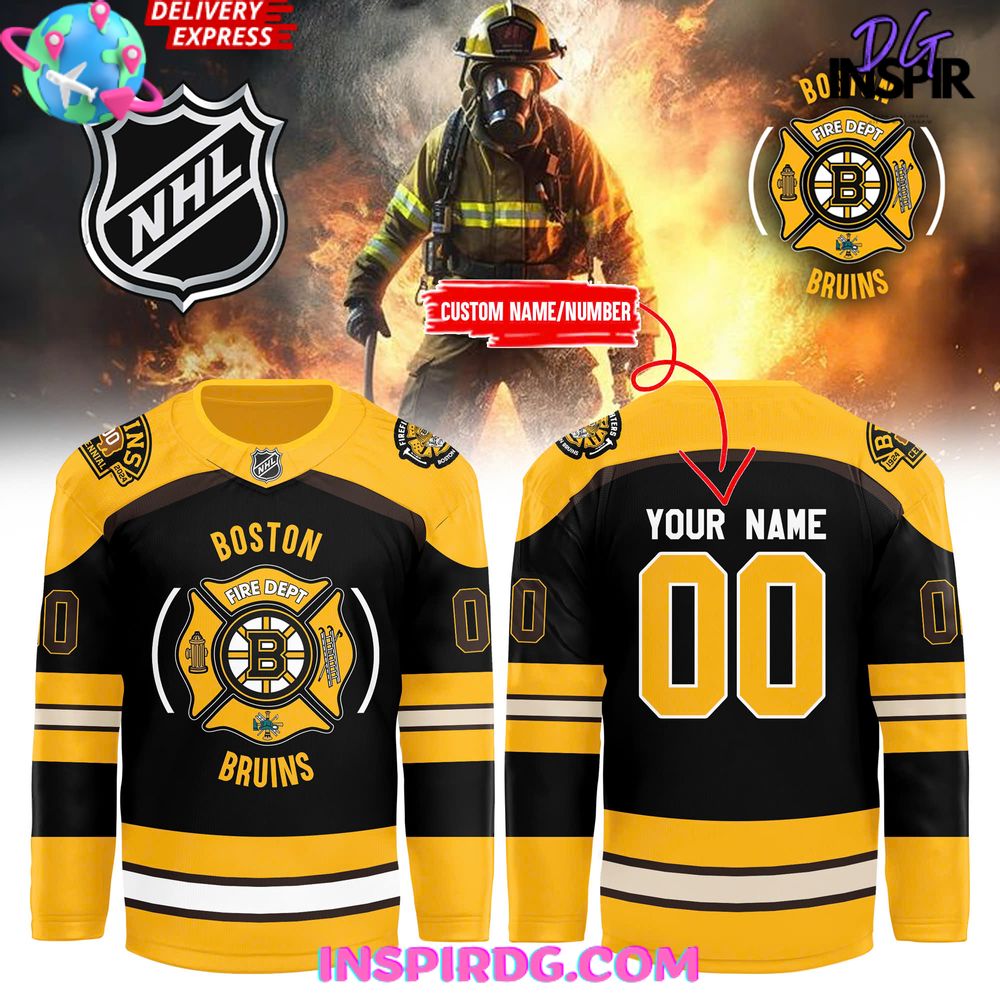 Boston Bruins Firefighter Appreciation Night Performance Hockey Jersey
