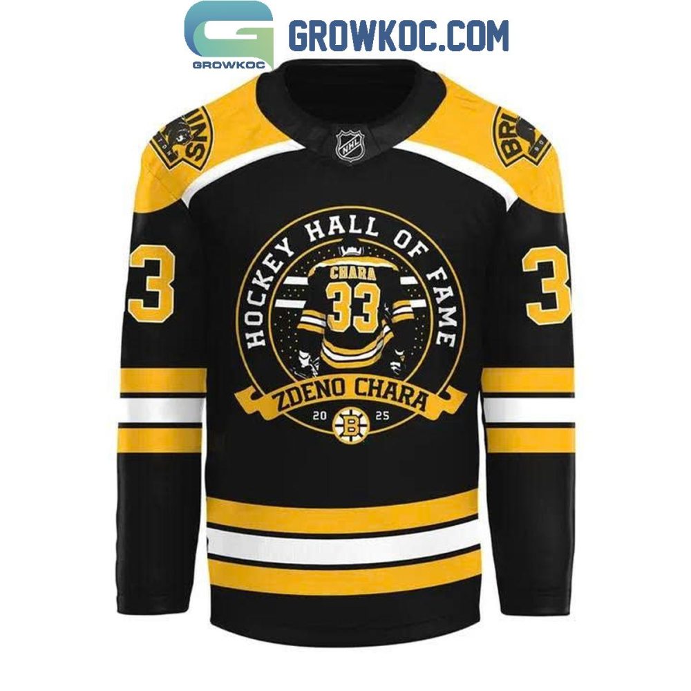 Boston Bruins Hall Of Fame Zdeno Chara Hockey Jersey