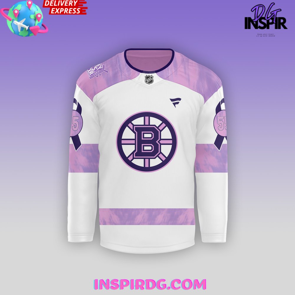 Boston Bruins Hockey Fights Cancer 2024 Hockey Jersey
