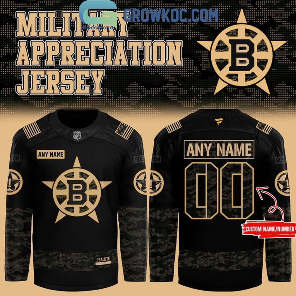 Boston Bruins Military Night 2025 Hockey Jersey