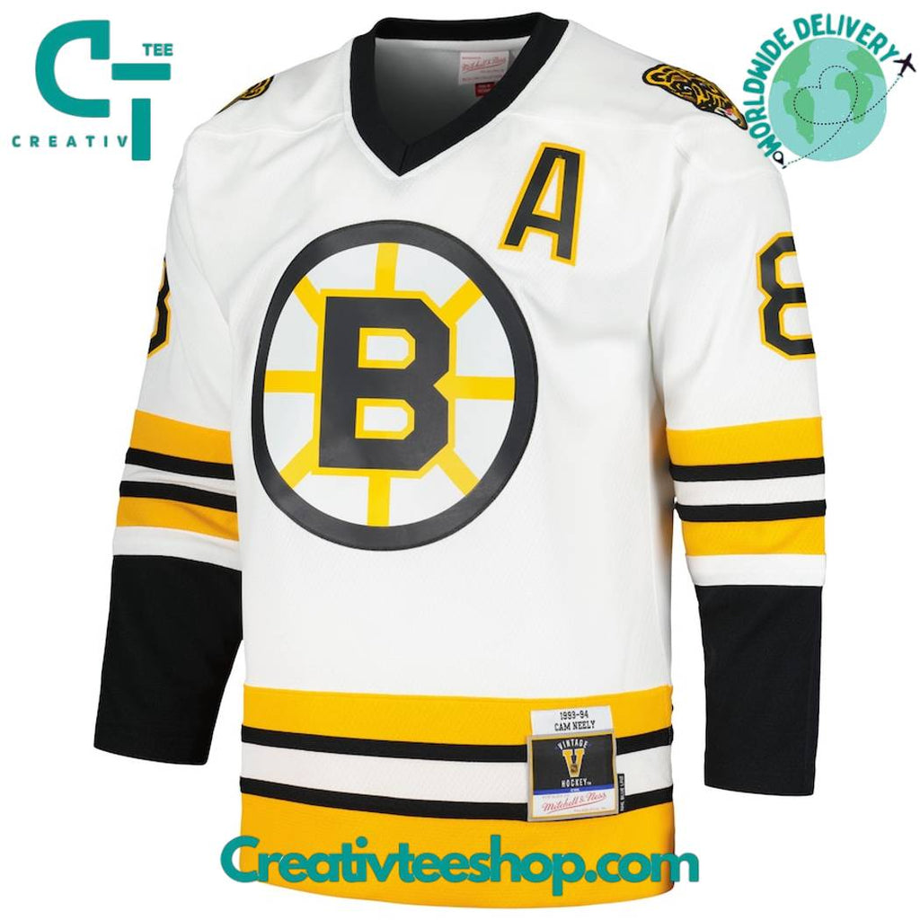 Boston Bruins Mitchell Ness 199394 Blue Line Player Hockey Jersey