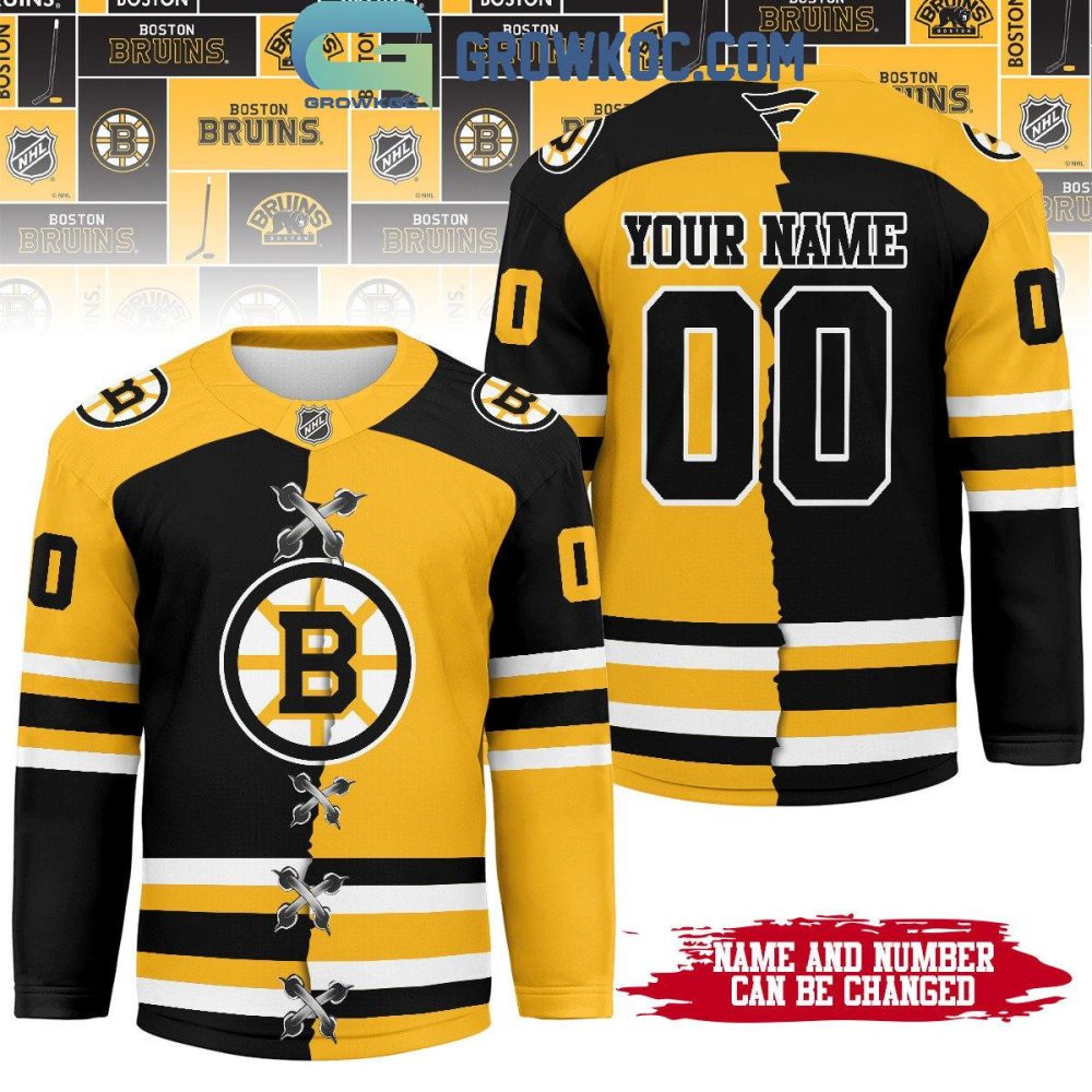 Boston Bruins Mix Home Away Hockey Jersey