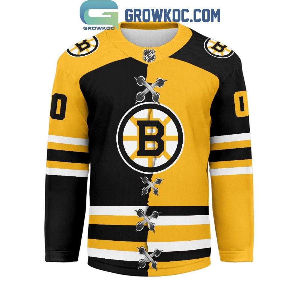 Boston Bruins Mix Home Away Hockey Jersey