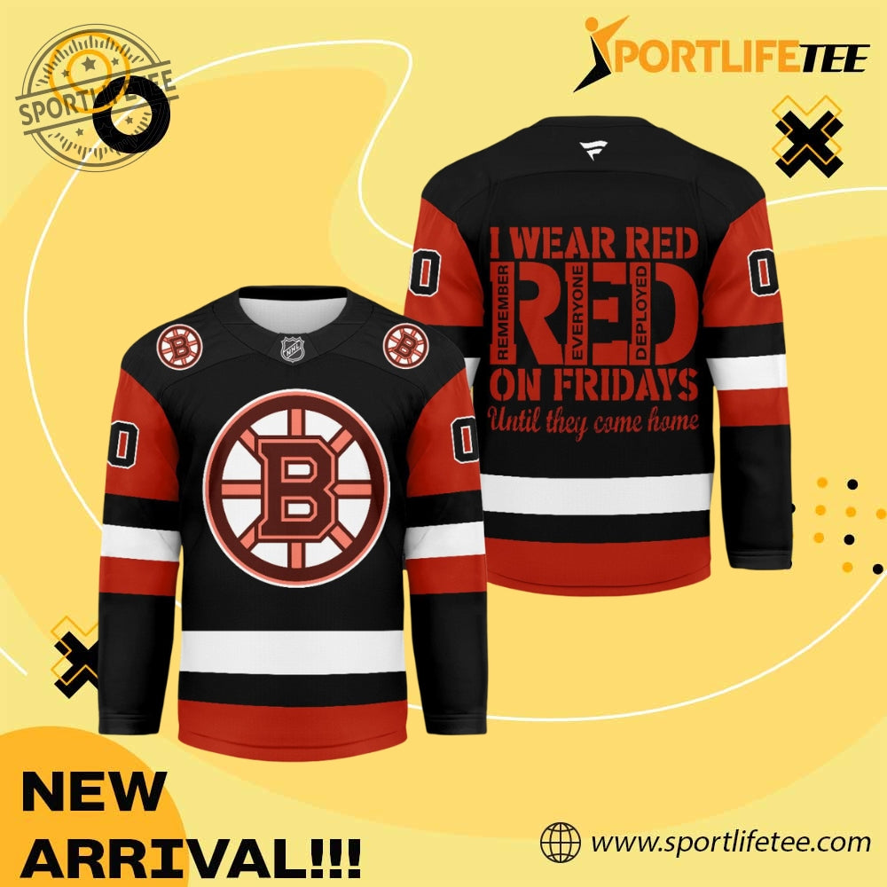 Boston Bruins Red Friday Hockey Jersey