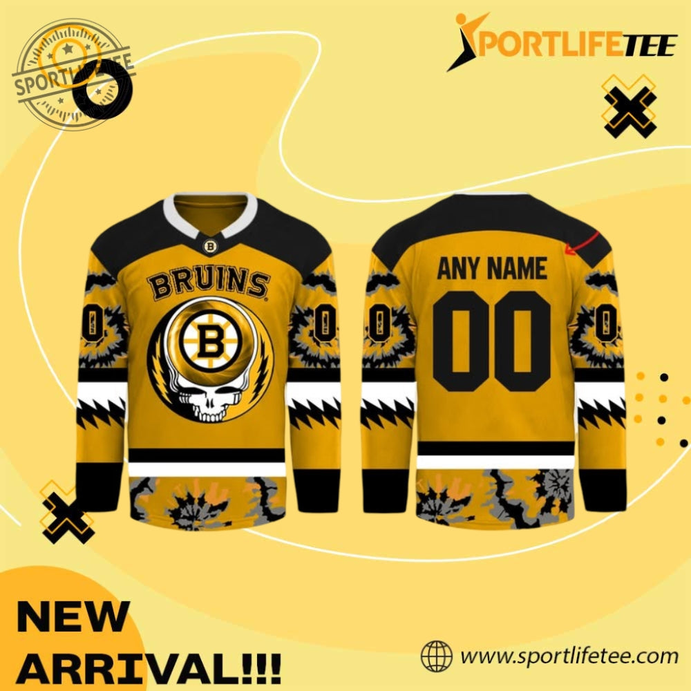 Boston Bruins X Grateful Dead Night Game 2026 Hockey Jersey Edition
