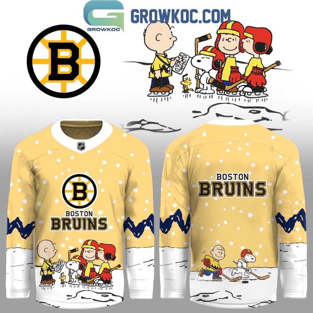 Boston Bruins X Snoopy Peanuts Christmas Jersey