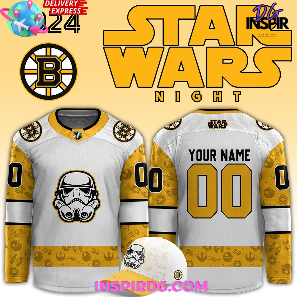 Boston Bruins X Star Wars Night Custom Hockey Jersey