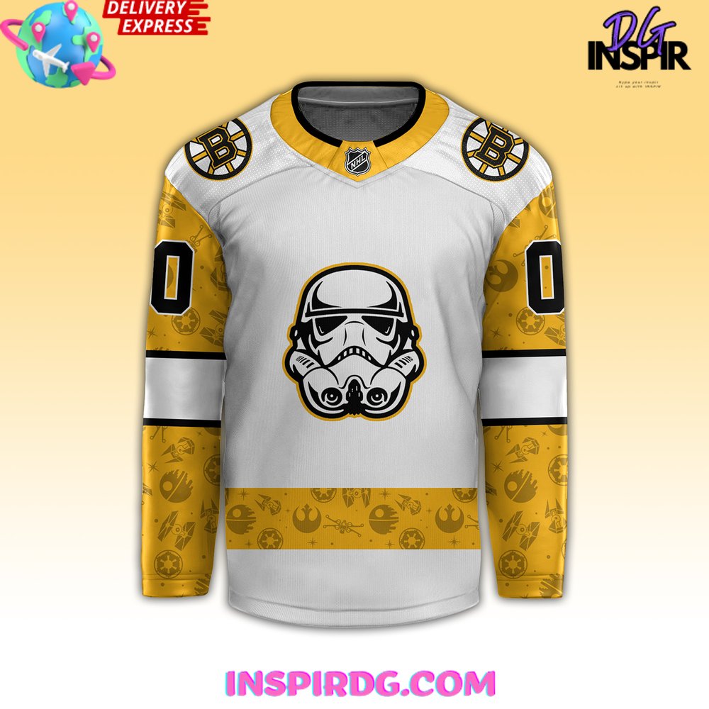 Boston Bruins X Star Wars Night Custom Hockey Jersey