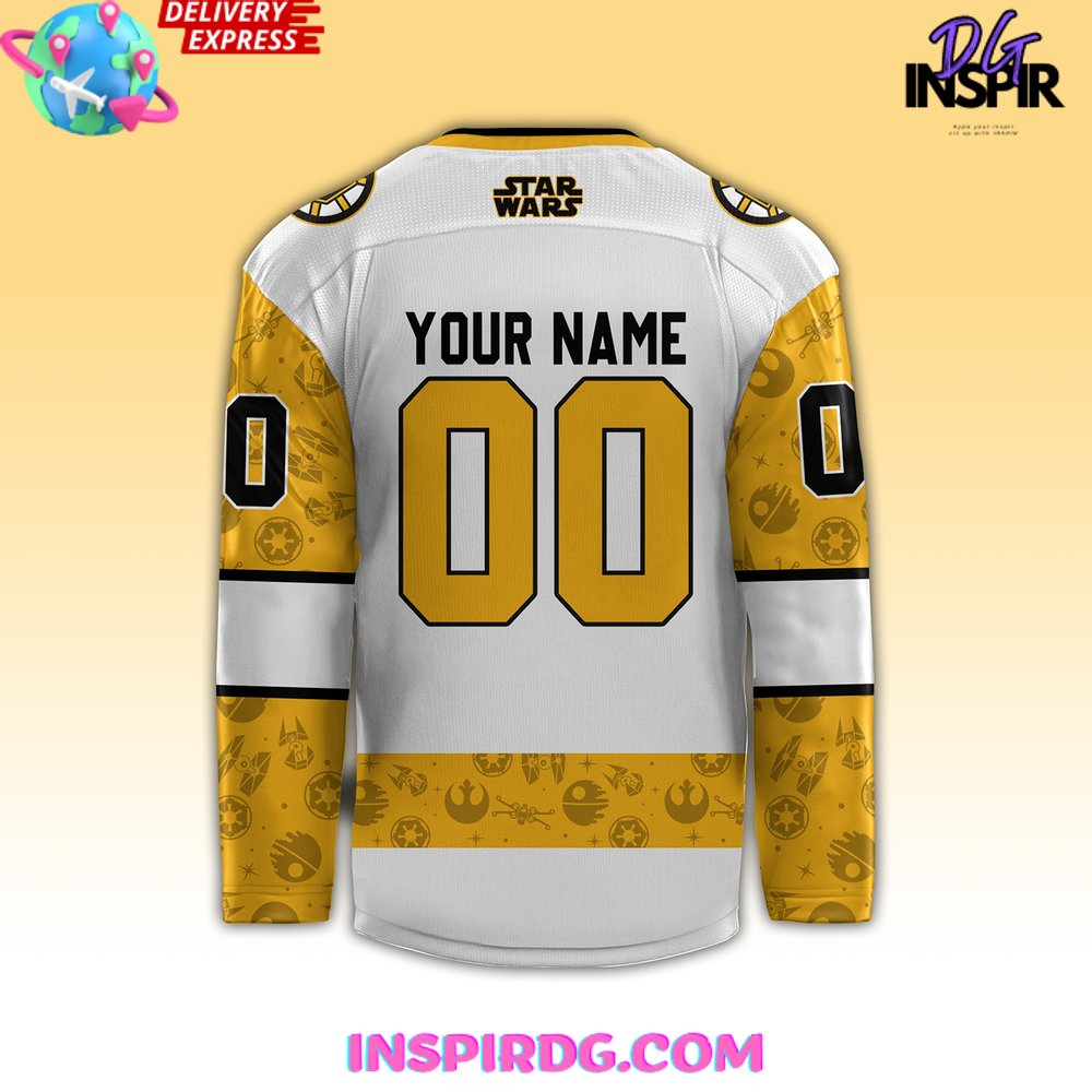 Boston Bruins X Star Wars Night Custom Hockey Jersey