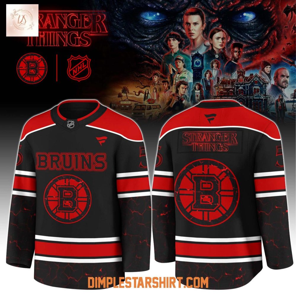 Boston Bruins X Stranger Things 5 One Last Adventure Jersey
