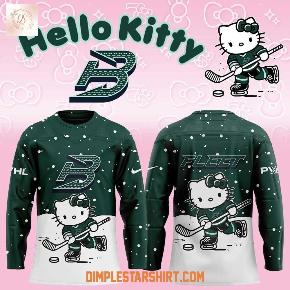 Boston Fleet X Hello Kitty Christmas 2025 Hockey Jersey