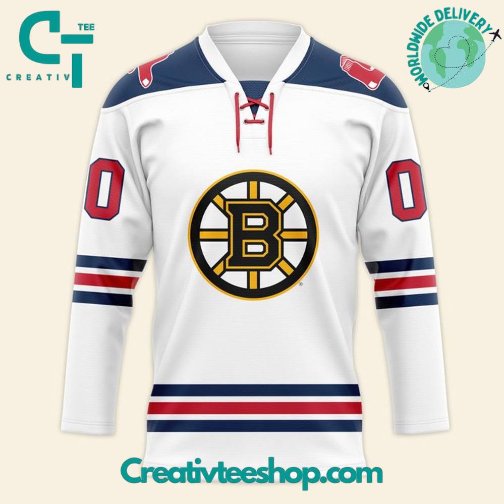 Boston Red Sox X 2025 Bruins Night Special Hockey Jersey